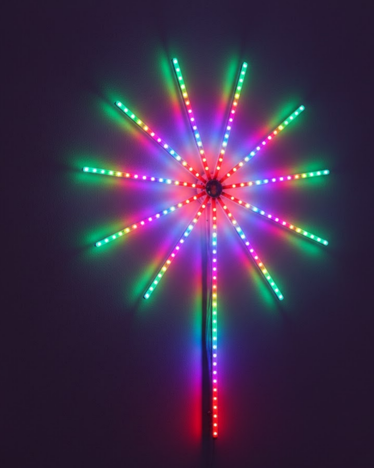 Modüler RGB LED Duvar Işığı Havai Fişek Efektli Uzaktan Kumandalı
