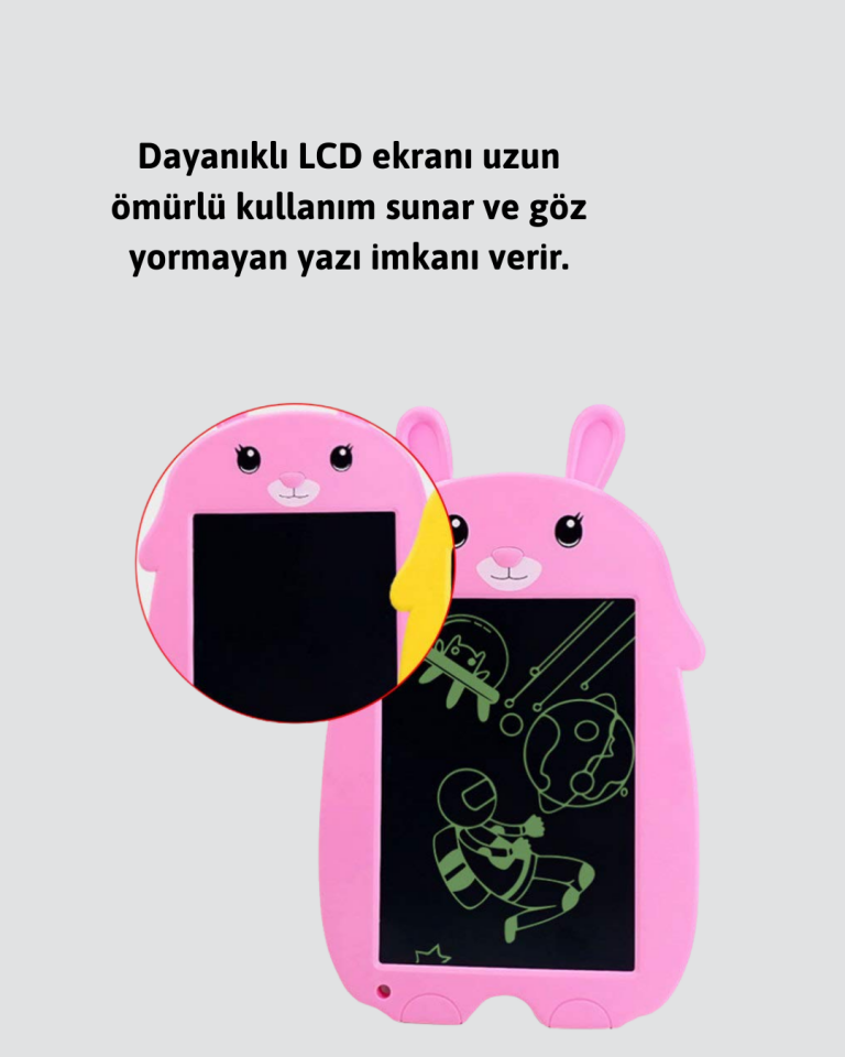 Taşınabilir Kağıt Benzeri LCD Tablet | Tek Tıkla Silme Özellikli