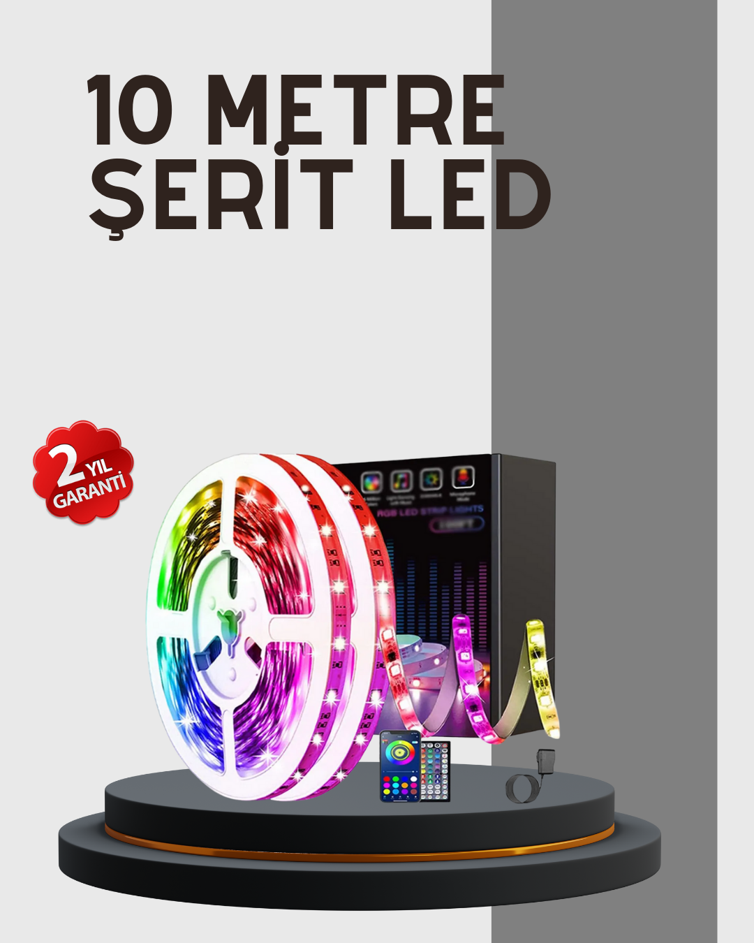 Su Geçirmez 10M Smart Şerit Led TV Arkası ve Oda Dekorasyonu İçin