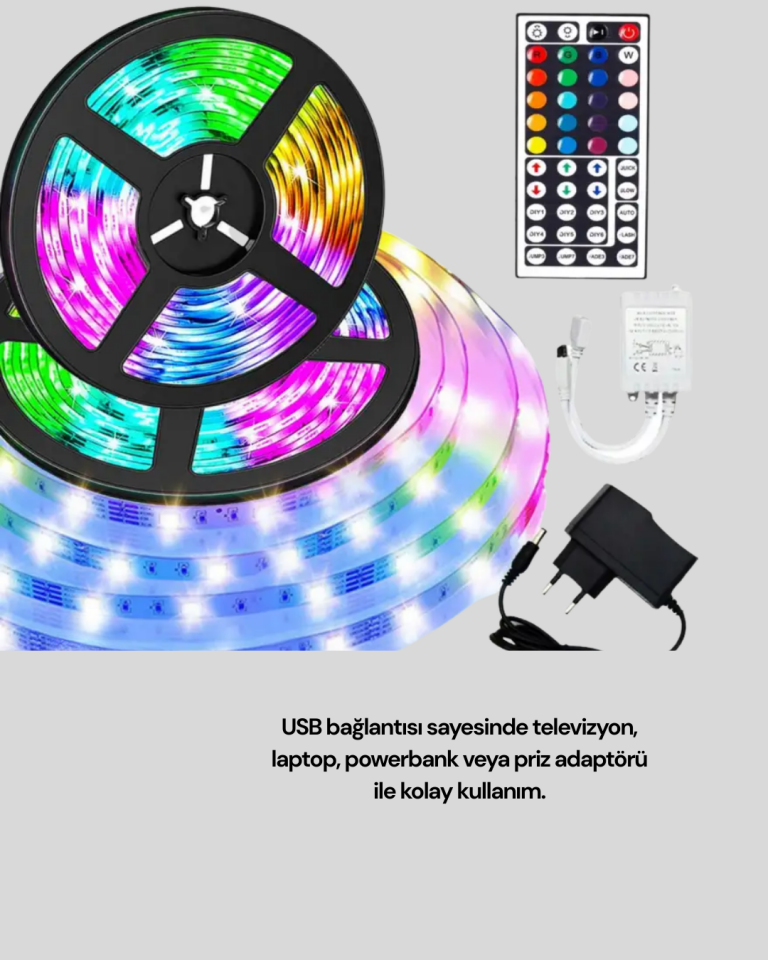 Su Geçirmez 10M Smart Şerit Led TV Arkası ve Oda Dekorasyonu İçin