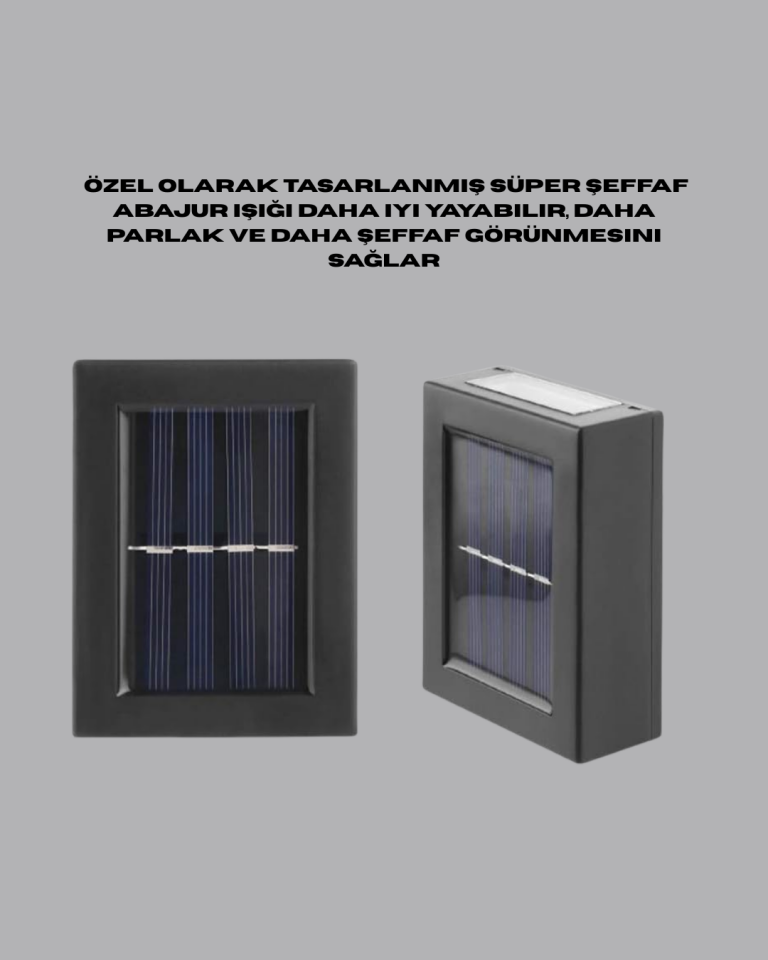 Şeffaf Abajurlu Duvar Tipi Solar Işık