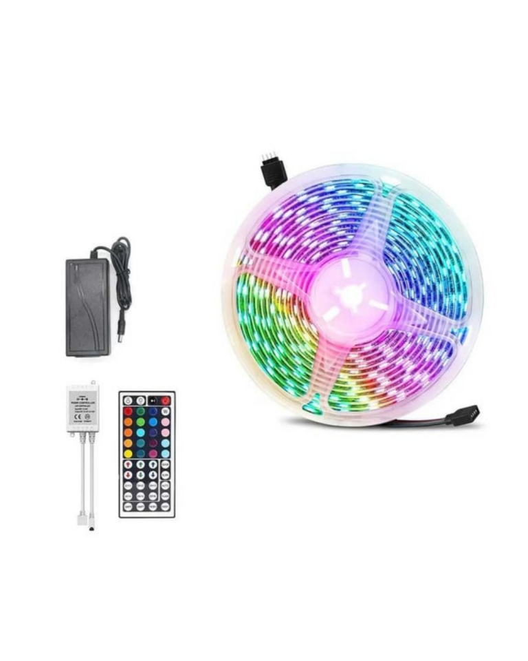 Kumandalı RGB Şerit Led 5 Metre Renk Değiştiren Dekoratif LED Işık