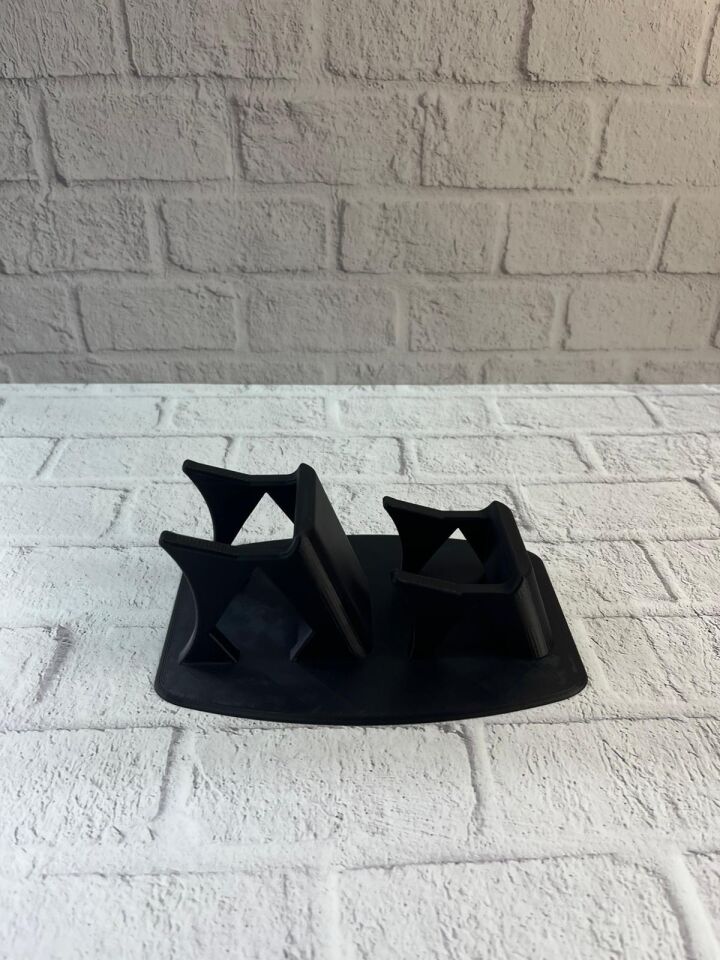 Dekoratif Siyah İkili Gamepad Standı 7x18 cm