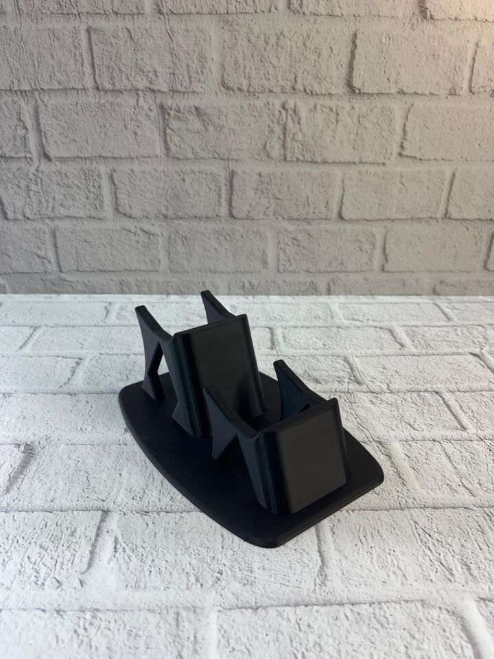 Dekoratif Siyah İkili Gamepad Standı 7x18 cm
