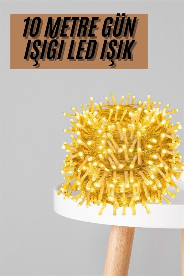 Fişli 10 Metre Günışığı Led Işık 3 Aydınlatma Modlu Dekoratif Ortam Aydınlatması