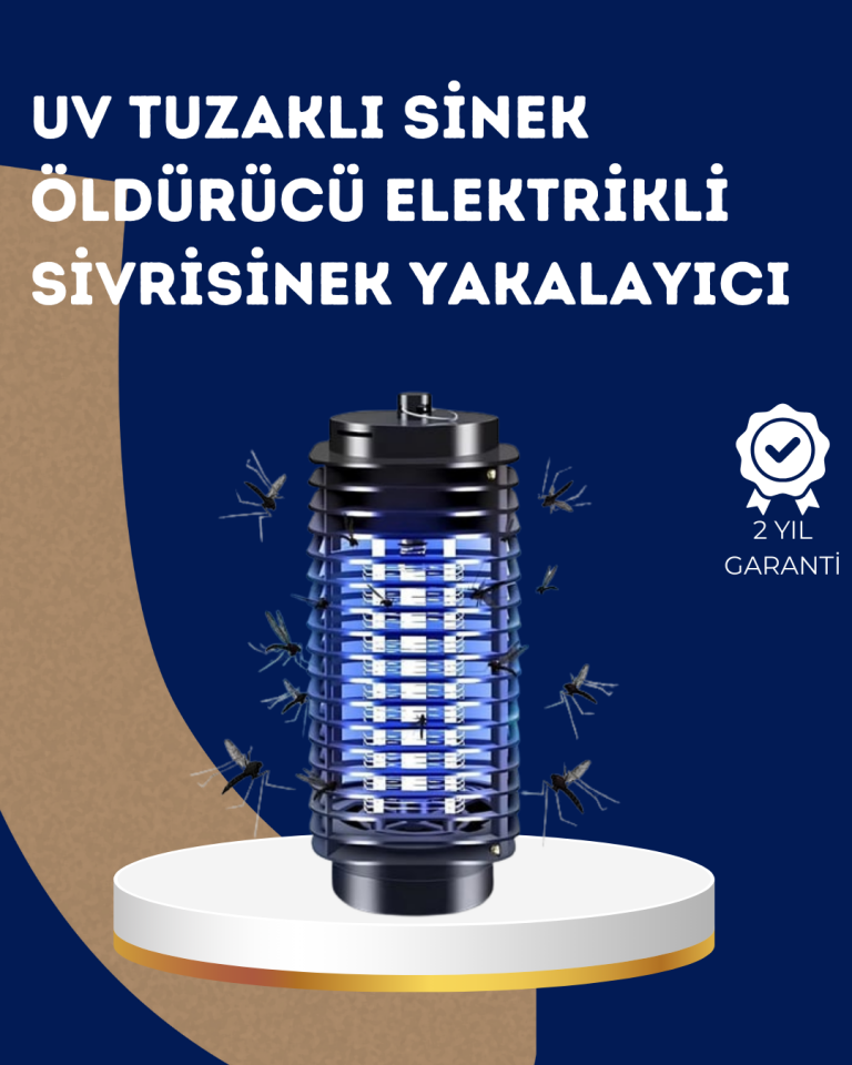 Elektrikli UV Işıklı Sivrisinek ve Böcek Öldürücü – Sessiz ve Güvenli Tuzak
