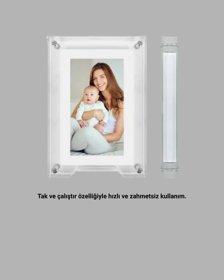 Ses Kontrol Tuşlu 7 İnç Dijital Fotoğraf Çerçevesi – Kolay ve Pratik Kullanım