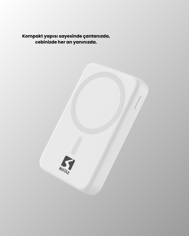 Kablosuz MagSafe Powerbank – iPhone Uyumlu, 10000 mAh, Isı Dağılımlı