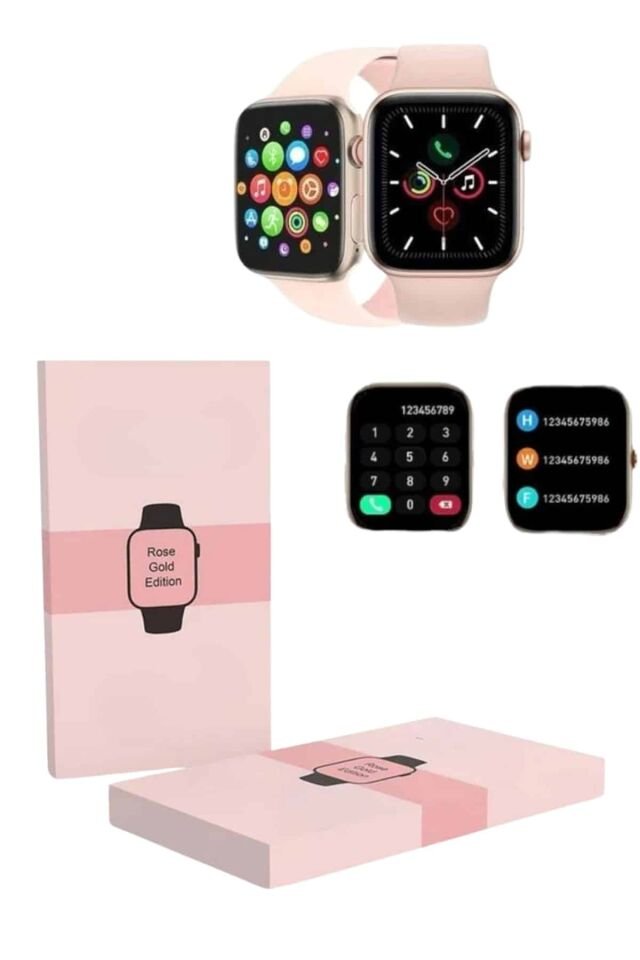 Yeni Nesil Kadın Akıllı Saat Rose Gold Android ve İos Uyumlu