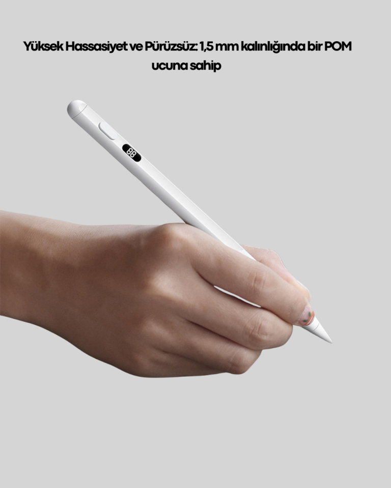iPad Uyumlu 1.5mm POM Uçlu Dokunmatik Kalem Uzun Kullanım Süreli Stylus