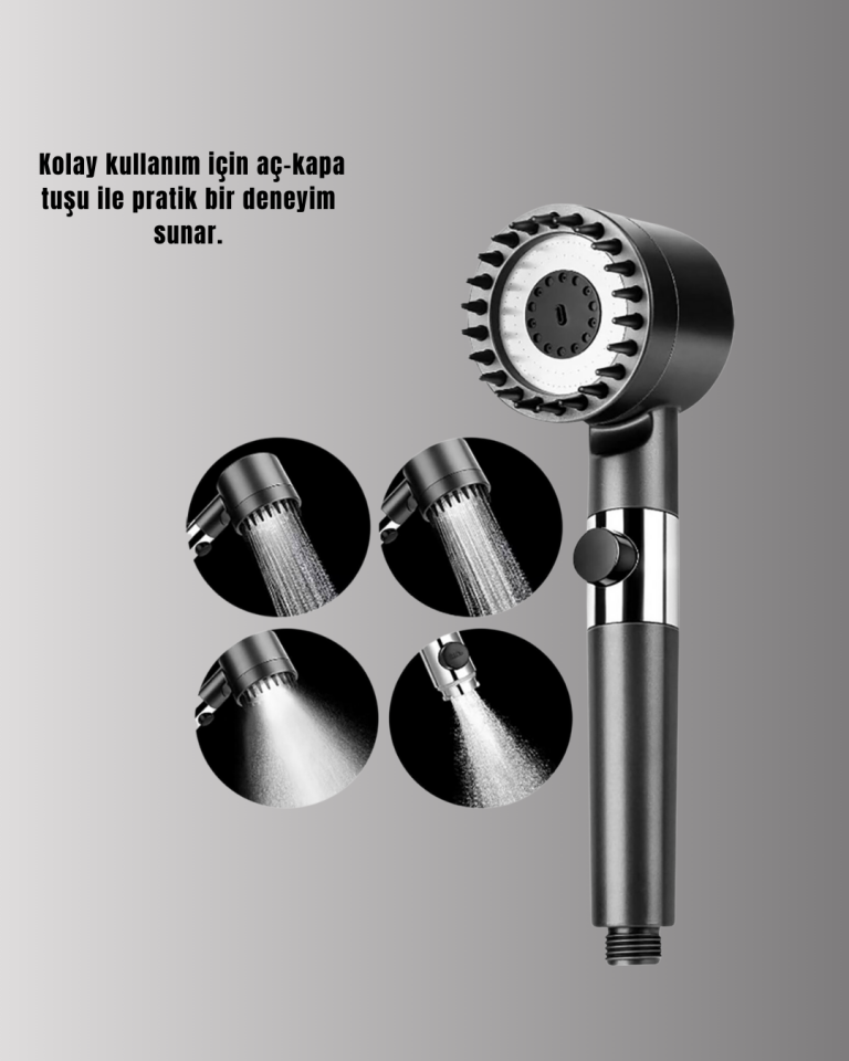 Banyo İçin Filtreli Duş Başlığı Pratik Kullanım