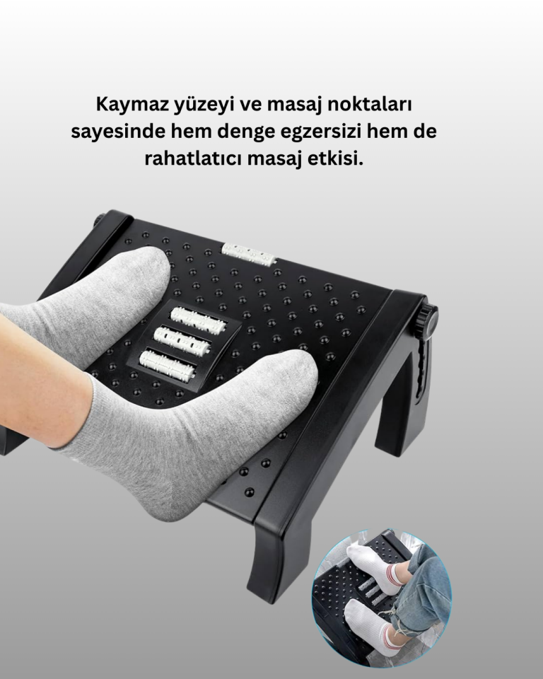 Ofis ve Ev İçin Ayak Dinlendirme Masaj Cihazı – Isıtmalı ve Ayarlanabilir