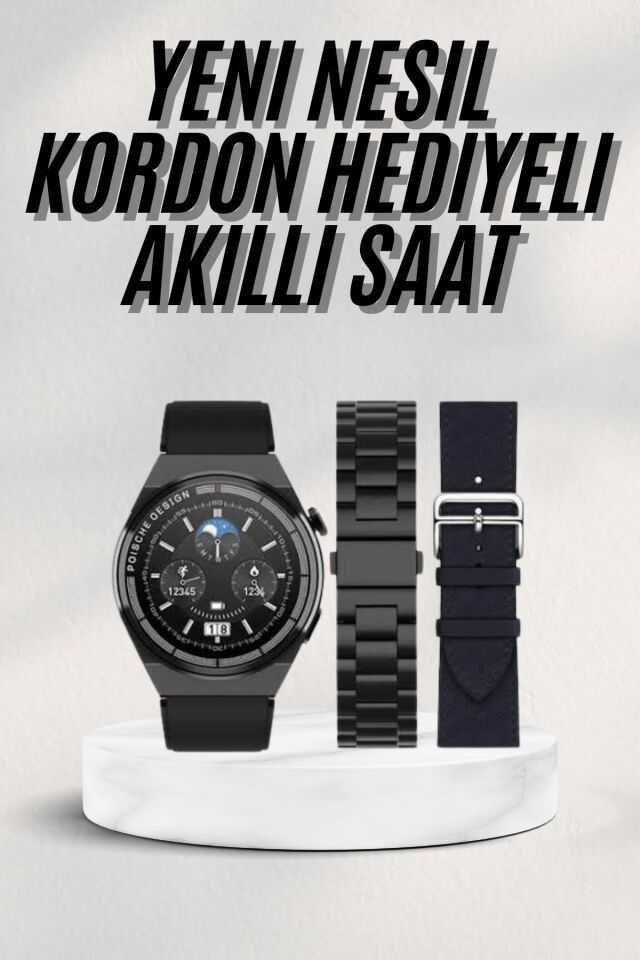 En Çok Tercih Edilen Akıllı Saat Amoled Ekran Nabız Sensörü GPS Uyumlu Adımsayar