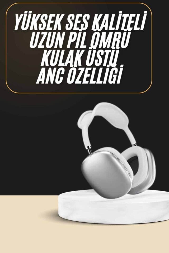 2025 Model Kulak Üstü Kablosuz Bluetooth Kulaklık Gürültü Azalta Uzun Pil