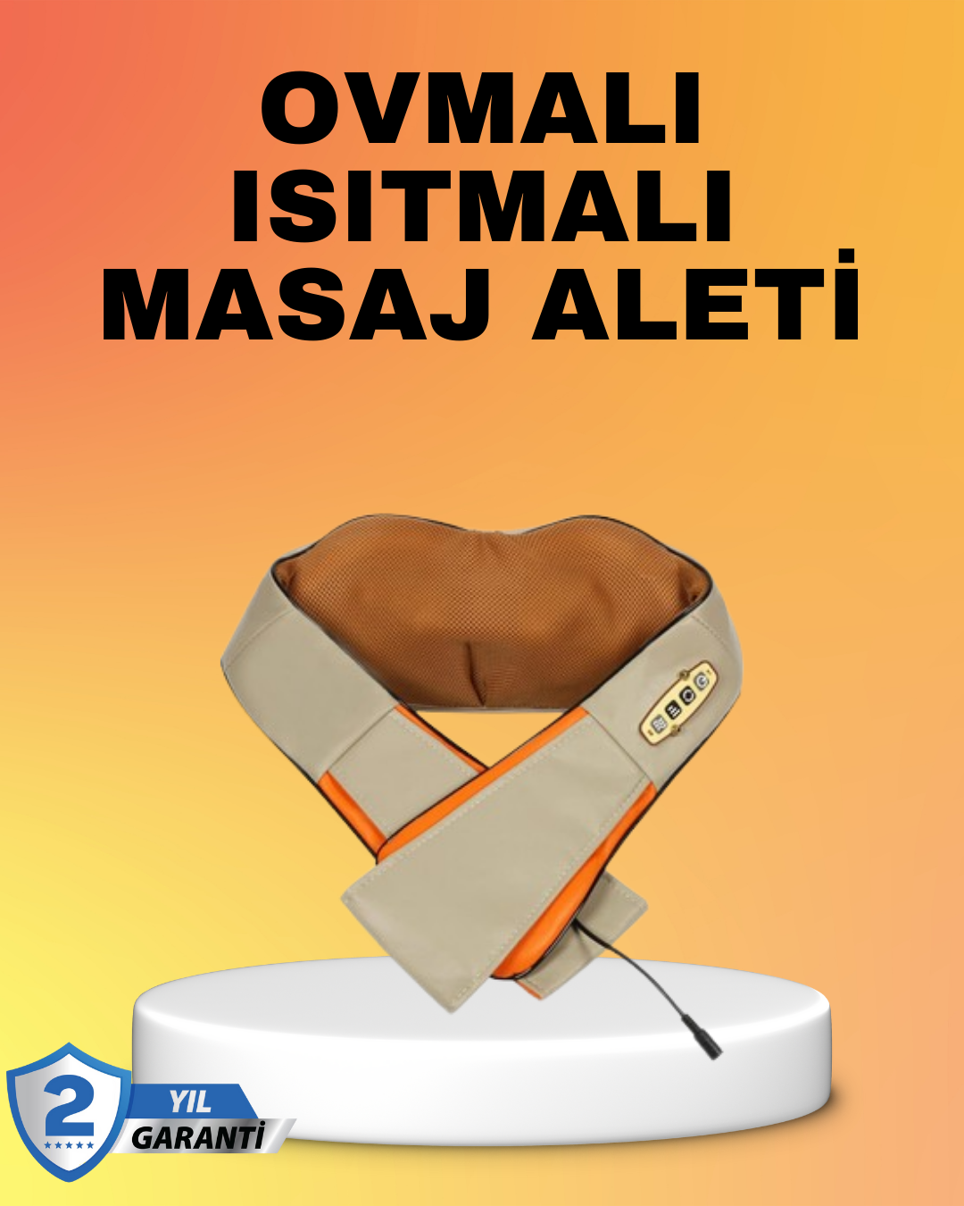 Kas Ağrılarına İyi Gelen Ovmalı Isıtmalı Boyun Omuz Bel Masaj Aleti