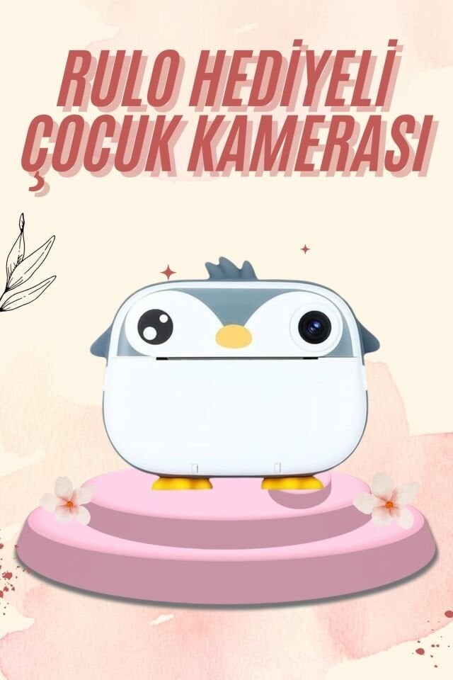 Dijital HD Video Kamera Çocuk Fotoğraf Makinesi  Anlık Termal Rulo