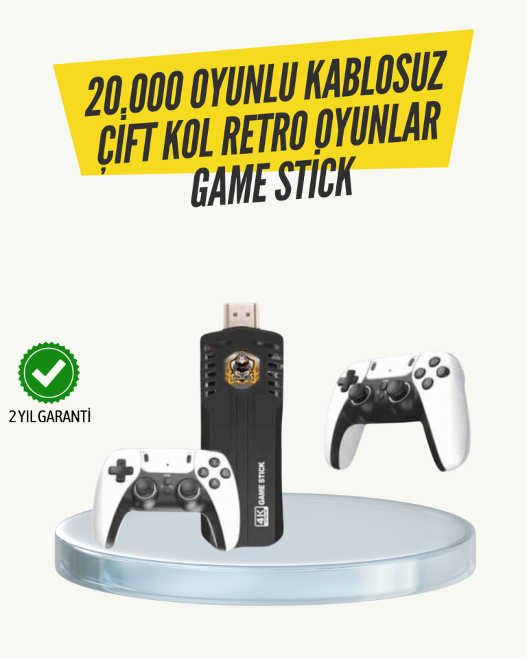 Kablosuz Retro Oyun Konsolu – Geniş Oyun Kütüphanesi ve HD Görüntü ile Sonsuz Eğlence