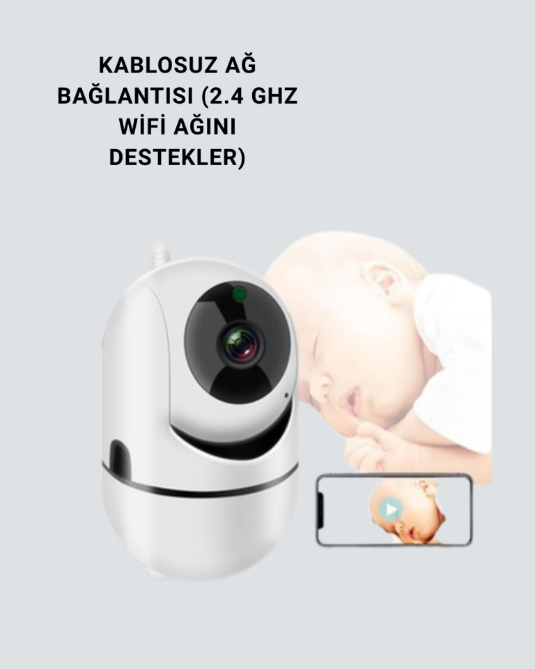 Full HD 1080P Kablosuz Pan & Tilt Güvenlik Kamerası – Hareket Takipli ve İki Yönlü Sesli