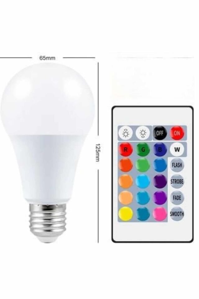 Ambiyans Aydınlatma RGB Led Lamba Kumandalı Renk Değiştirebilen