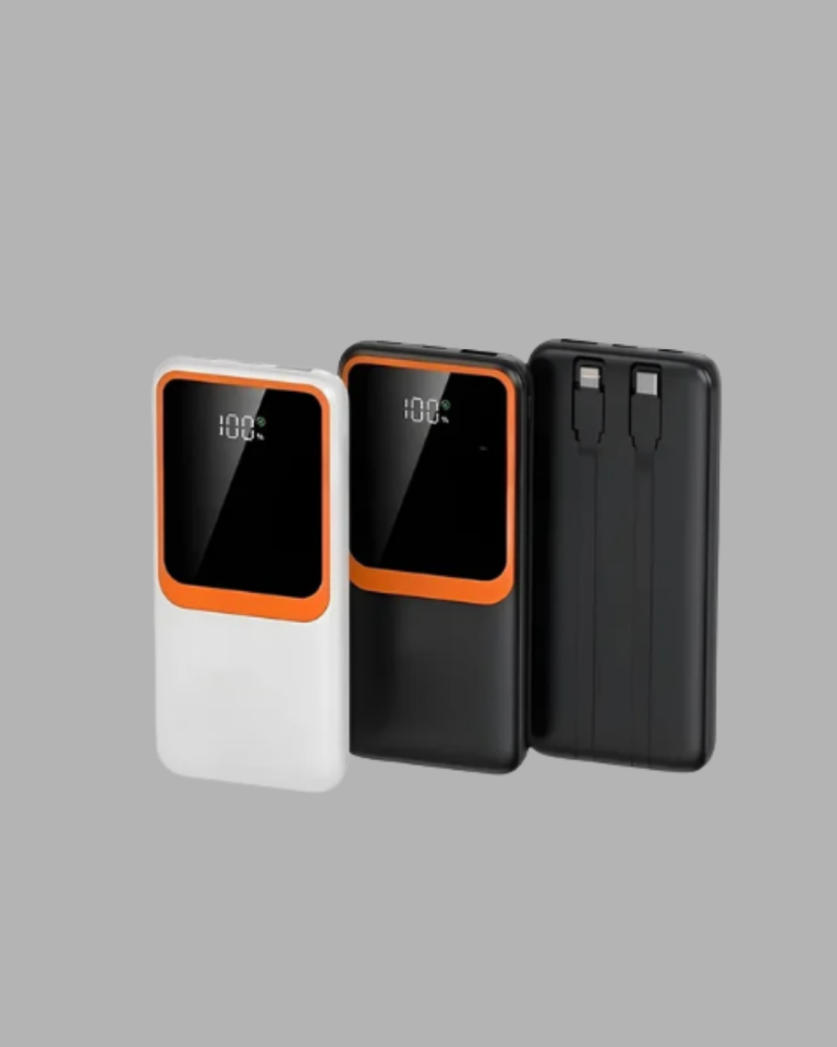 Kompakt 10000 mAh Powerbank – Dijital Göstergeli, Type-C ve Lightning Uyumlu