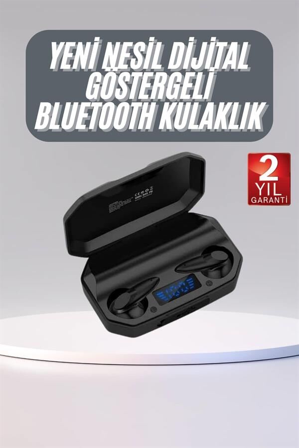 Rgb Işıklı Çift Mikrofonlu Siyah Profesyonel Oyuncu Kulaklığı Kablosuz Kulakiçi