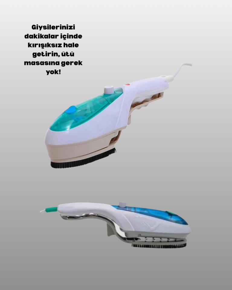 Kompakt Seyahat Tipi Buharlı Ütü Pratik Kırışıklık Açıcı
