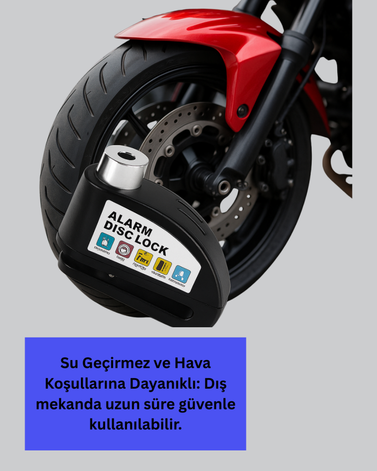 Taşınabilir Alarm Disk Kilidi Motosiklet Scooter Bisiklet Güvenlik