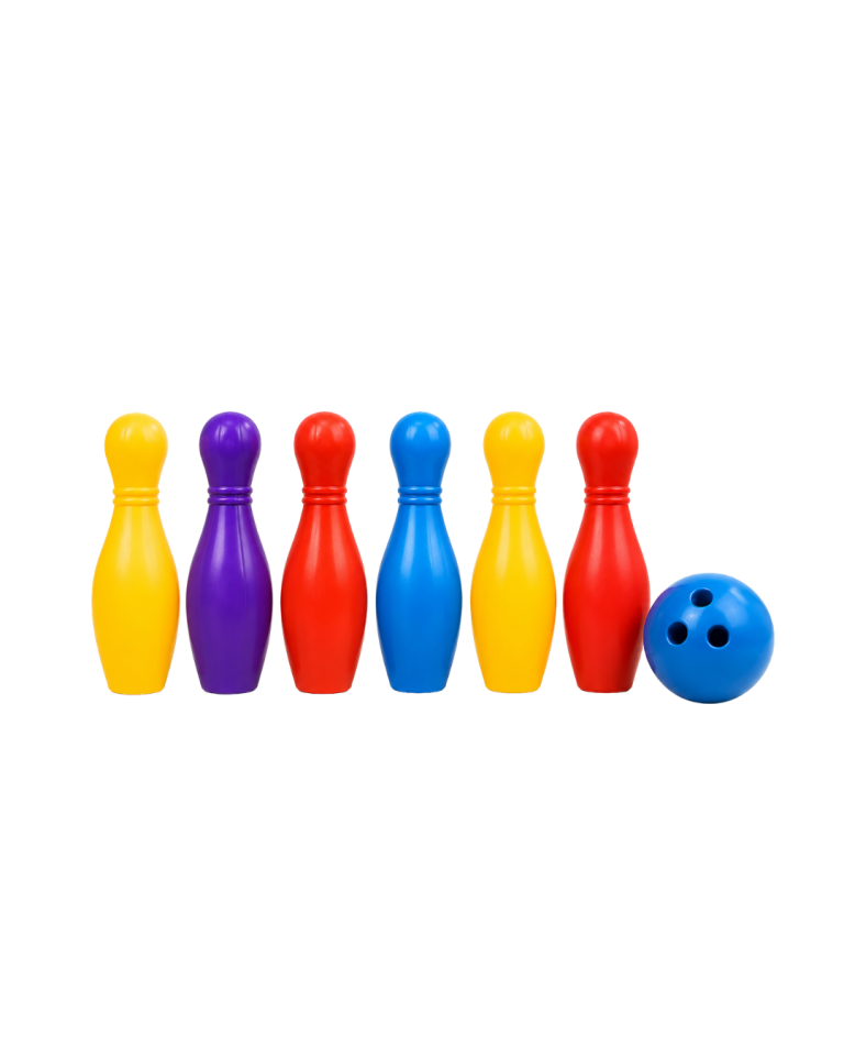 Çocuk Bowling Seti Renkli Top ve 6 Kuka İçeren Eğitici Oyun