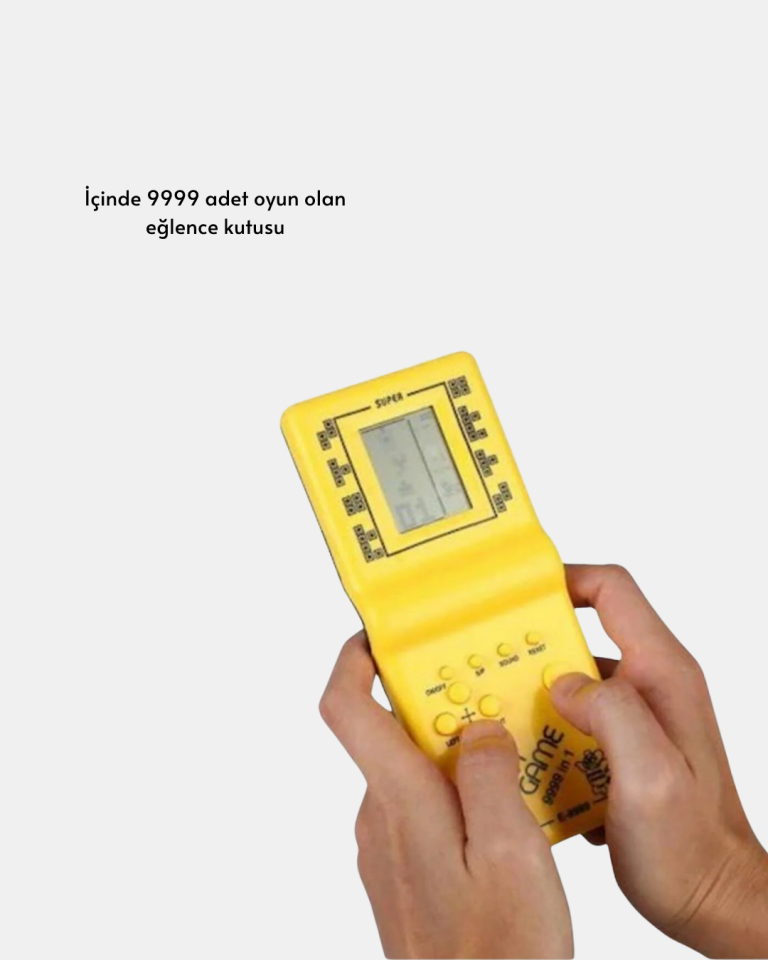 Taşınabilir El Aterisi Gameboy – Klasik Tetris Oyunu, Pil ile Çalışan Mini El Konsolu