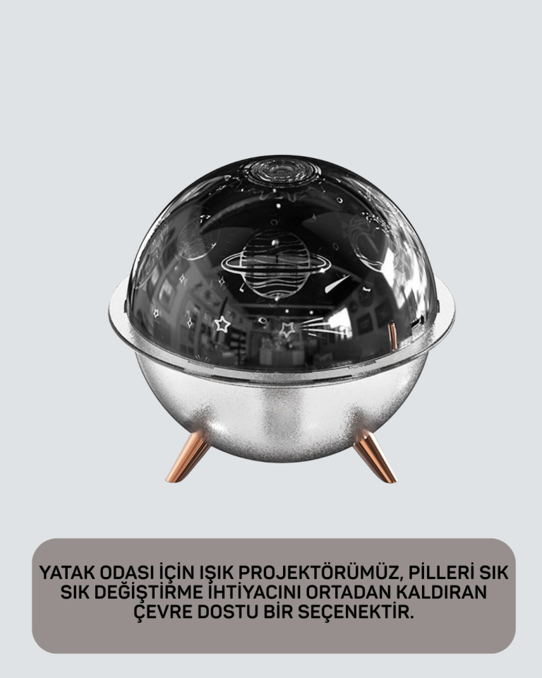USB Şarjlı Uzay Temalı Işık Projektörü Hava Nemlendirici