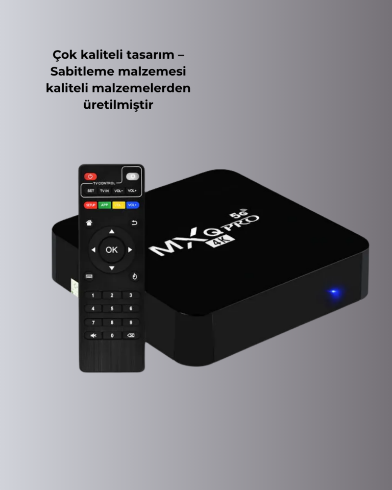 4K Ultra HD TV Box – 2GB RAM, 16GB Hafıza, Android Akıllı Medya Oynatıcı