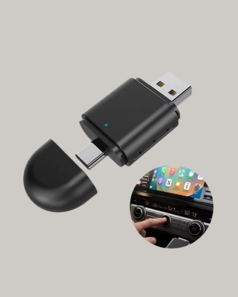 Kablosuz CarPlay ve Android Auto Adaptörü – USB-A & Type-C Girişli Akıllı Dönüştürücü