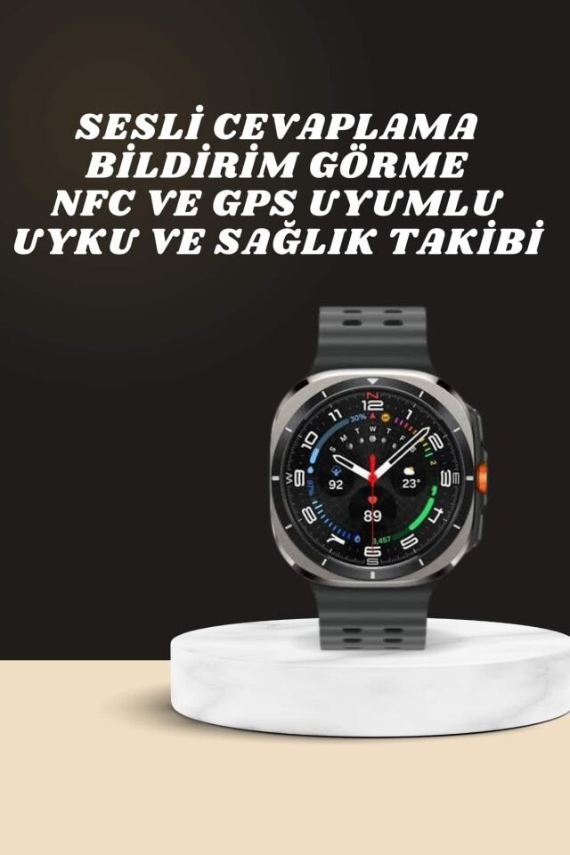 Akıllı Saat Amoled Ekran Bluetooth Bağlantılı Sağlık Takibi GPS Uyumlu