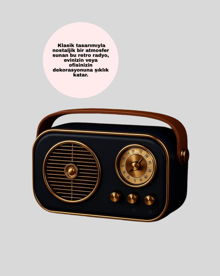 Klasik Retro Radyo – Bluetooth Destekli, FM Özellikli Şarjlı Hoparlör