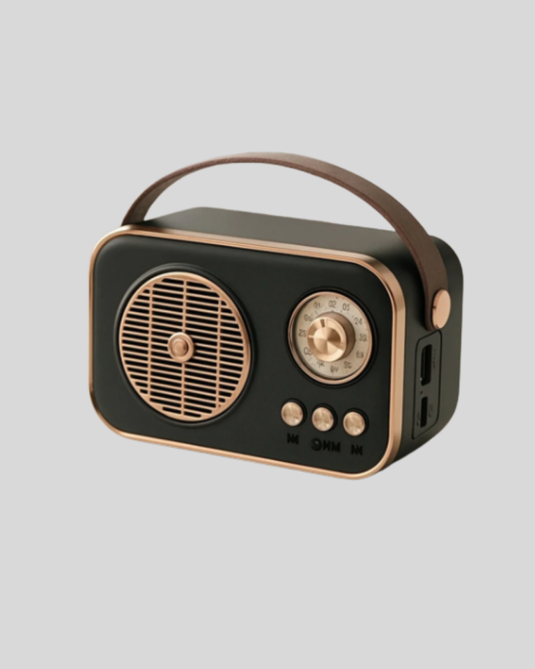 Retro Tarz Kablosuz Radyo – Bluetooth, USB ve TF Kart Girişli