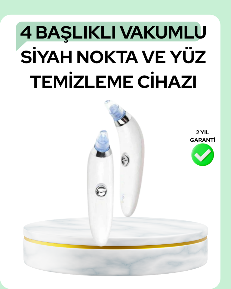 Gözenek Açıcı Buhar Etkili Vakumlu Siyah Nokta Temizleyici – Farklı Cilt Tiplerine Uygun