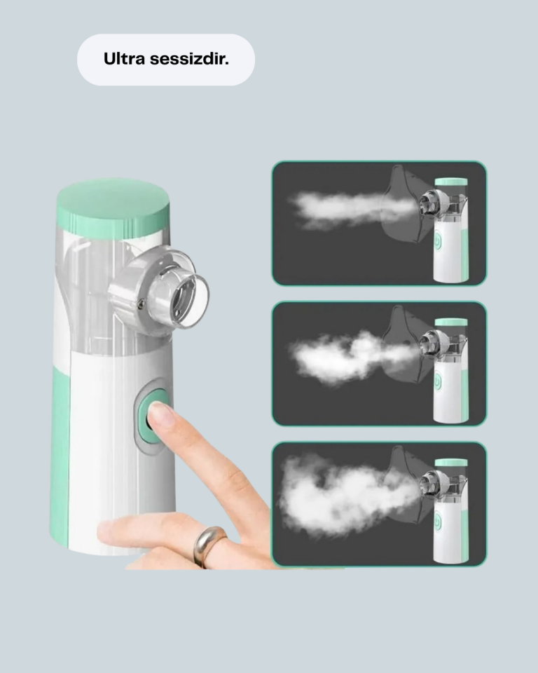 Cep Tipi Şarjlı Nebulizatör Ultrasonik Buhar Makinesi