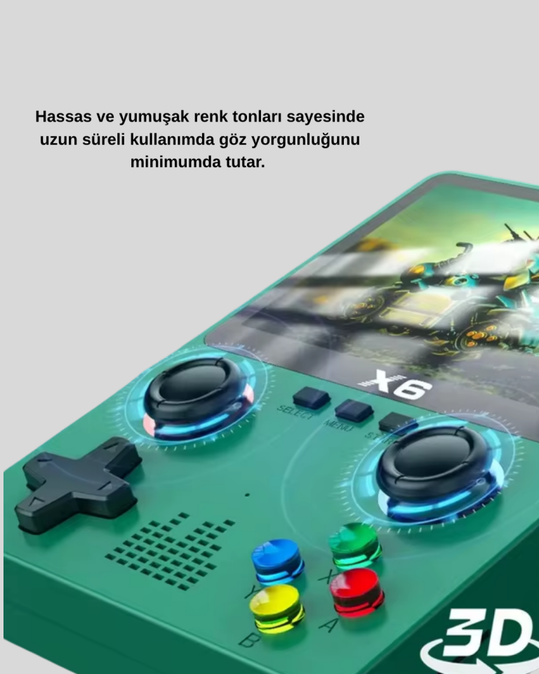 3.5 İnç IPS Ekranlı Taşınabilir Oyun Konsolu Ergonomik Çift Tetikli