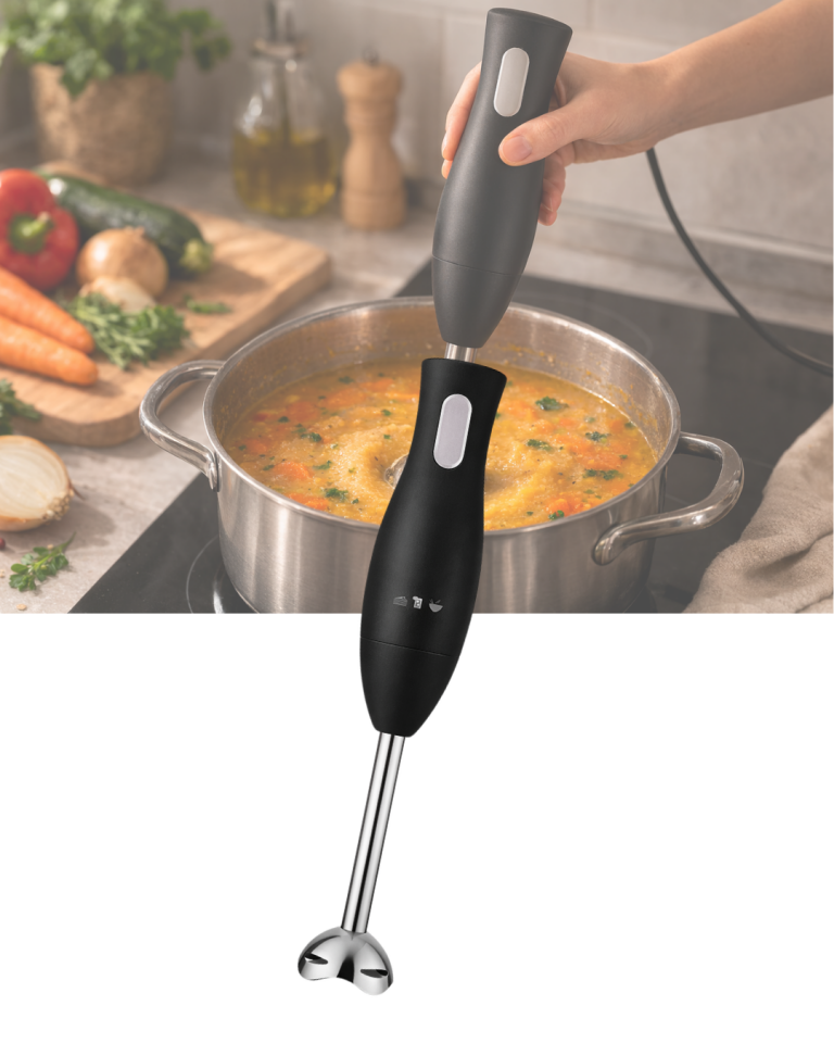 El Blenderı Paslanmaz Çelik Metal Ayaklı Ergonomik Tasarımlı Mutfak Blender