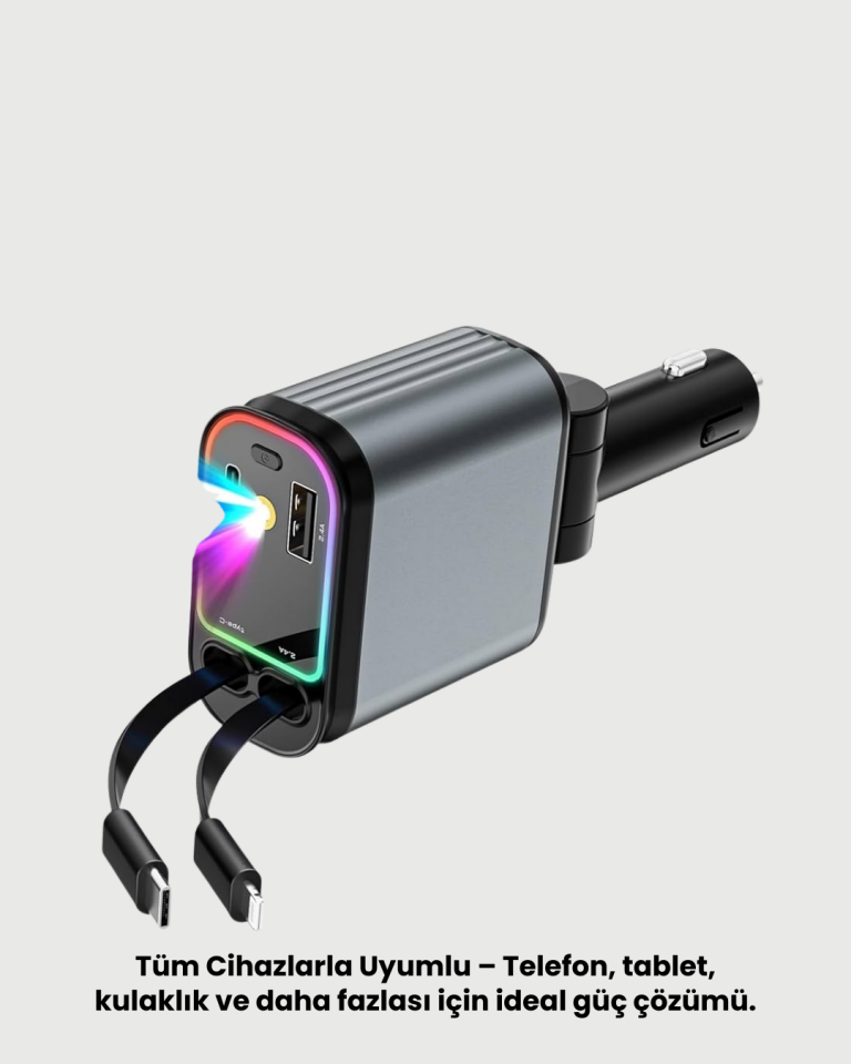 Renault, Peugeot, Citroen, Fiat Araçlar için Hızlı Şarjlı Araç Çakmaklık Adaptörü
