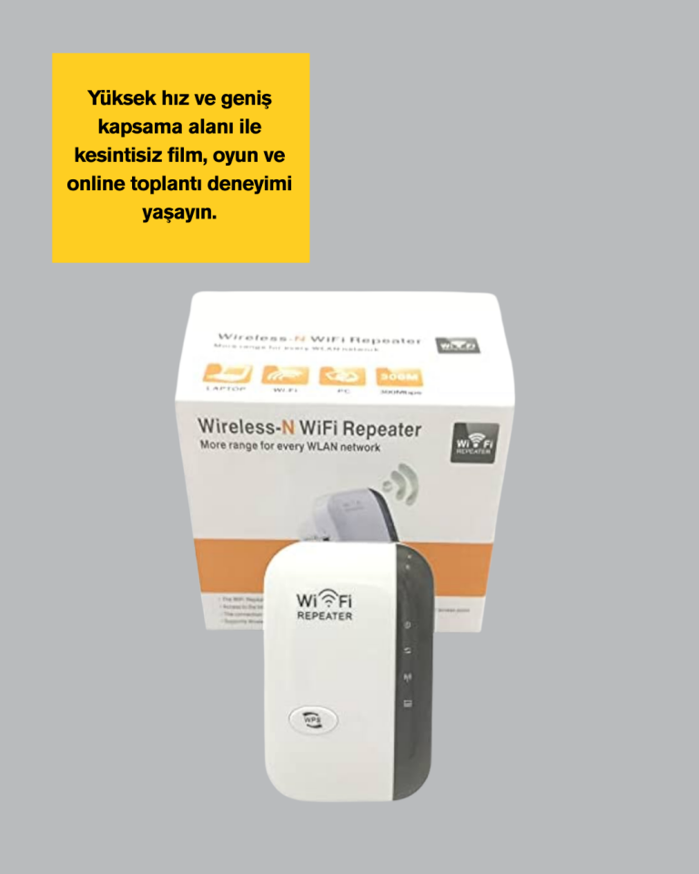 300 Mbps Kablosuz WiFi Menzil Genişletici – Repeater & AP Modu