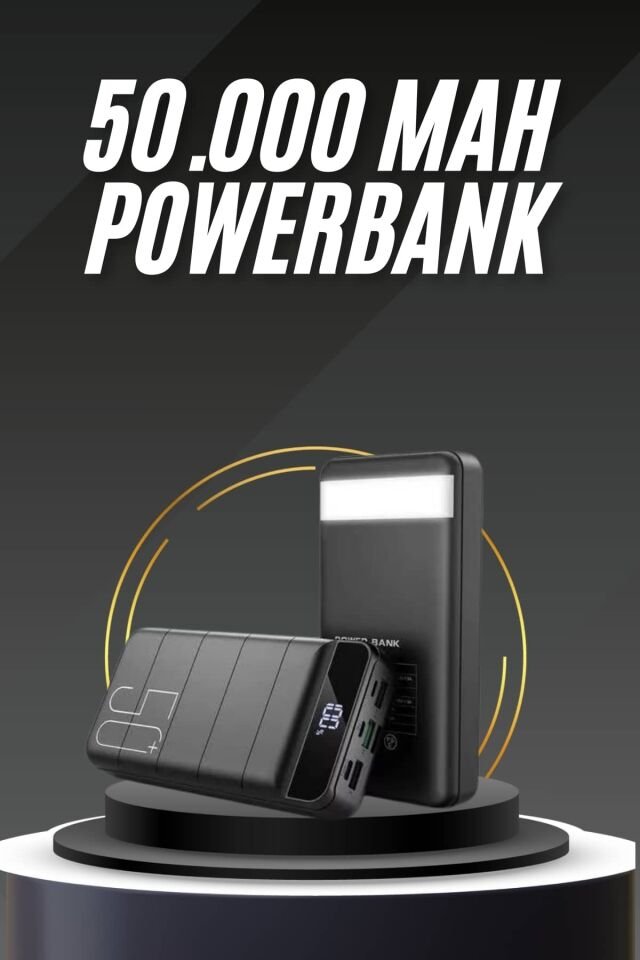 50.000 Mah Led Dijital Göstergeli USB Çıkışı Powerbank