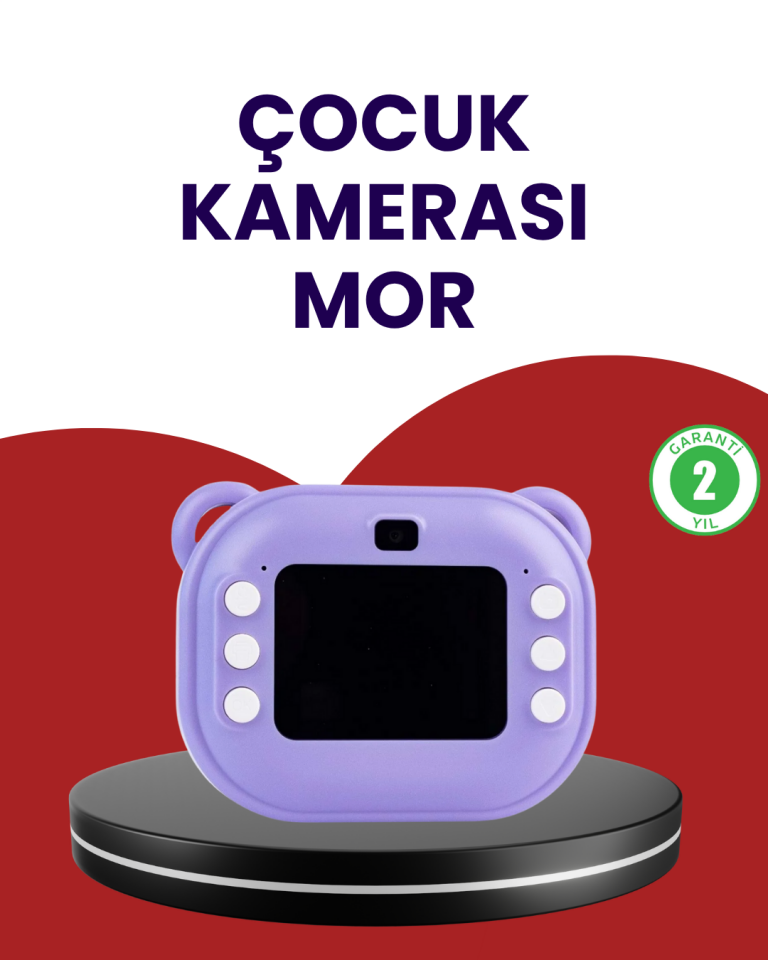 Eğlenceli Şipşak Çocuk Kamerası – Oyun, Müzik ve 18 Efektli Anında Baskı