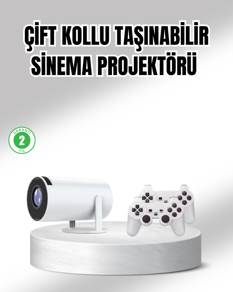 Projeksiyon Cihazı 4K Destekli Kablosuz Bağlantılı Bluetooth 5.0