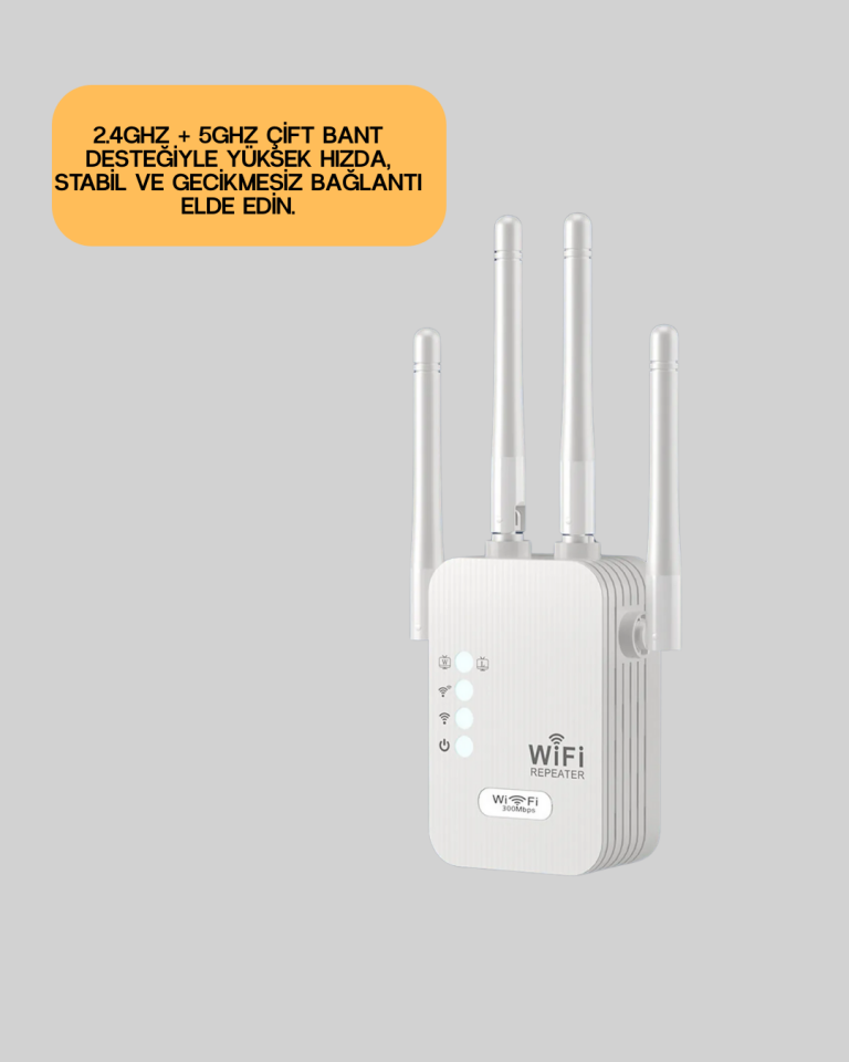 Çift Bantlı Otomatik Kurulum WiFi Repeater Menzil Genişletici
