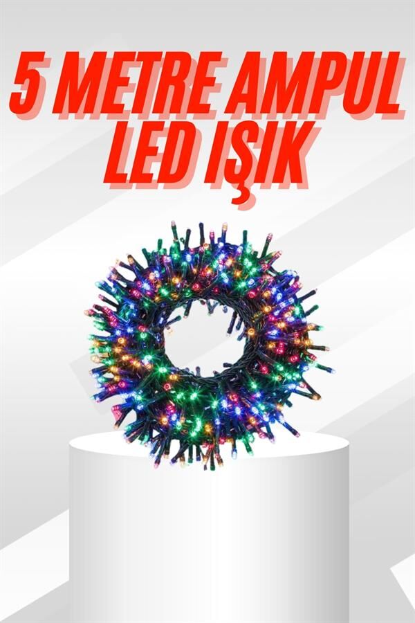 Karışık Renk Pilli Led Işık Çok Fonksiyonlu Enerji Tasarruflu 5 Metre