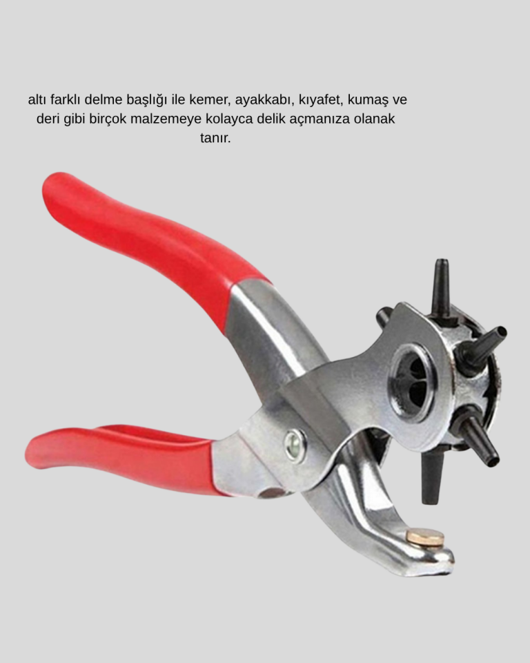 Delme Pensesi 6 Başlıklı Çok Amaçlı Paslanmaz Çelik Ergonomik