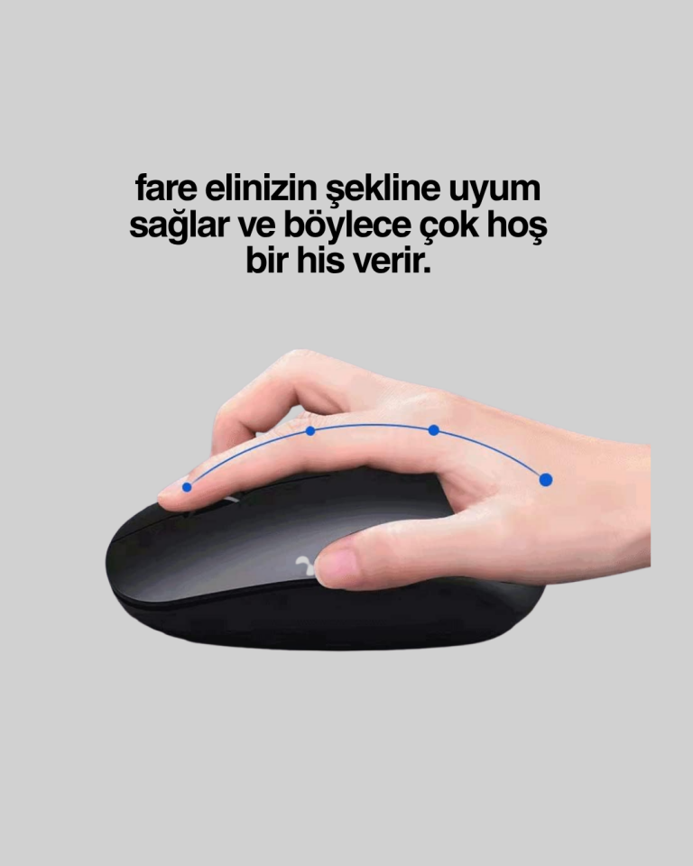Sessiz ve Ergonomik Mouse – USB Bağlantılı ve DPI Ayarlı