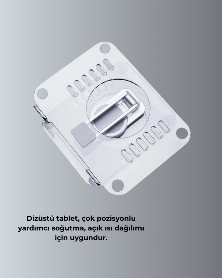 Ayarlanabilir Şeffaf Tablet Standı Kaymaz Silikon Tabanlı