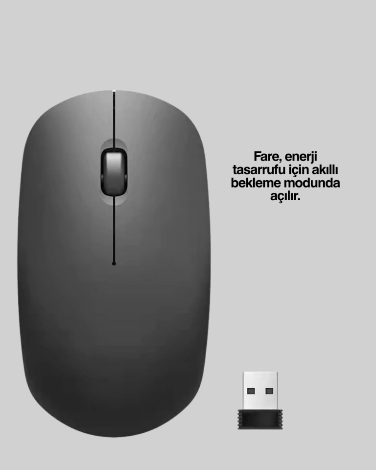 Optik Sensörlü Sessiz Fare – Geniş Uyumluluk ve Ergonomik Yapı